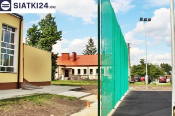 Siatki Kluczbork - Zielone siatki ze sznurka na ogrodzeniu boiska orlika dla terenów Kluczborka